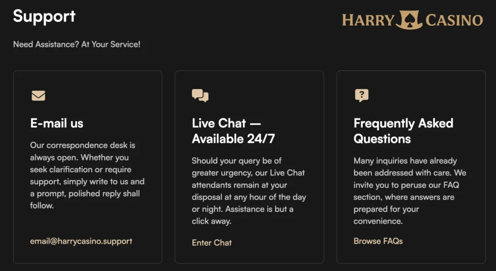 Harry Casino support